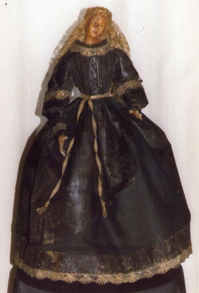 statua madonna addolorata restaurata