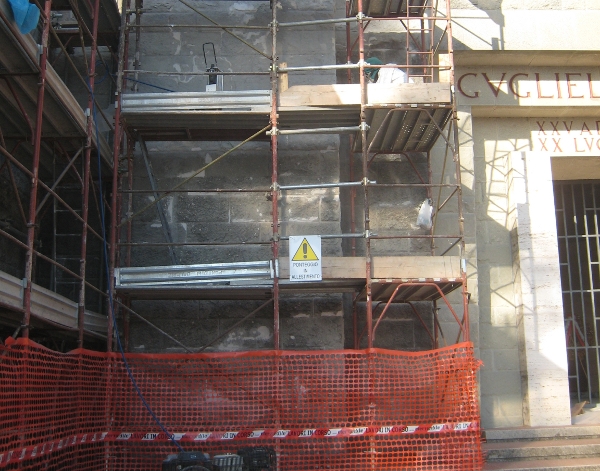 Fase di preconsolidamento - Mausoleo di Guglielmo Marconi